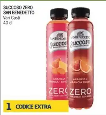 Iper Tosano San Benedetto Succoso Zero vari gusti 40 cl offerta