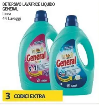 Iper Tosano General Detersivo Lavatrice Liquido Liean 44 lavaggi offerta