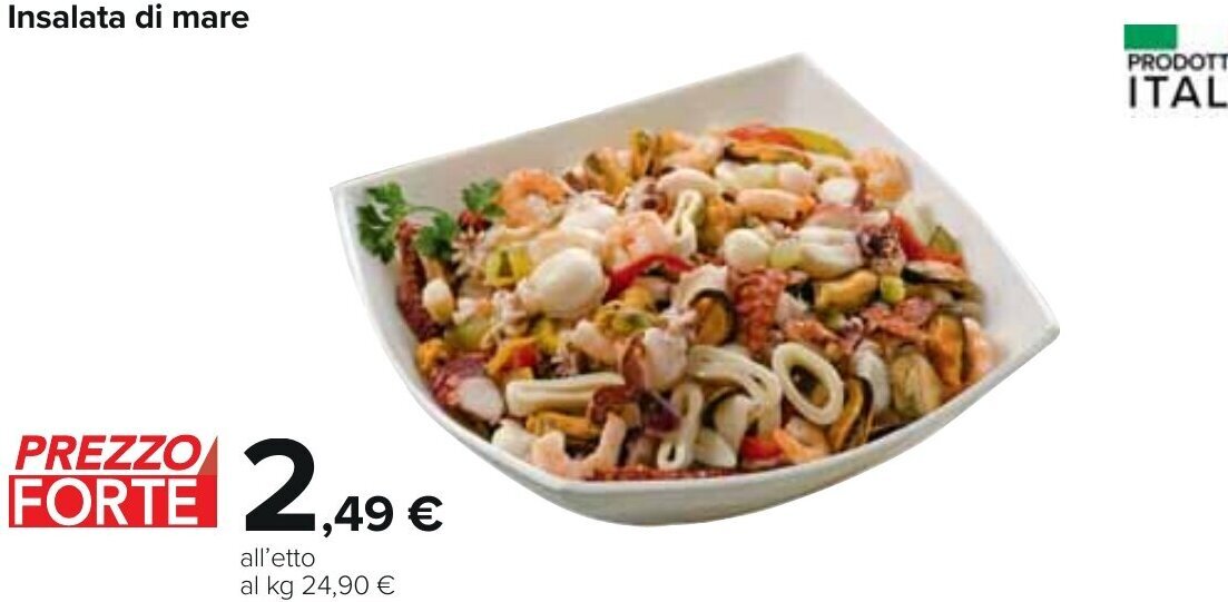 Insalata di mare offerta di Carrefour