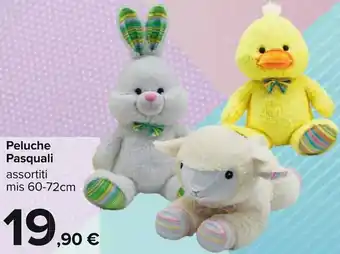 Carrefour Peluche Pasquali assortiti 60-72 cm offerta