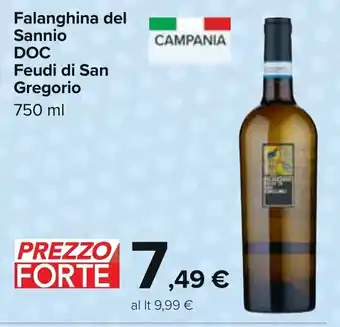 Carrefour San Gregorio Falanghina del Sannio DOC Feudi di 750 ml offerta