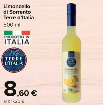 Carrefour Terre d'Italia Limoncello di Sorrento 500 ml offerta