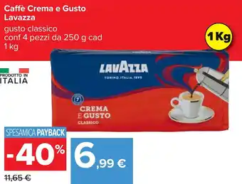 Carrefour Lavazza Caffè Crema e Gusto 1 kg offerta