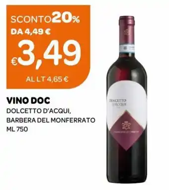 Ekom Vino DOC Dolcetto d'Acqui ml 750 offerta