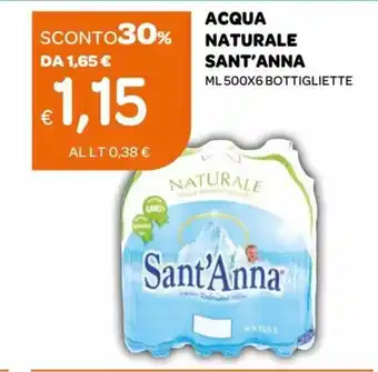 Ekom Sant'Anna Acqua Naturale ml 500x6 offerta