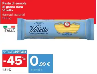 Carrefour Voiello Pasta di Semola di grano duro 500 g offerta