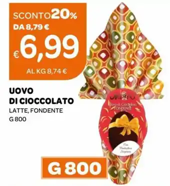 Ekom Uovo di Cioccolato Latte, Fondente g 800 offerta