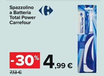 Carrefour Spazzolino a Batteria Total Power Carrefour offerta