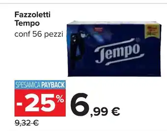 Carrefour Tempo Fazzoletti 56 pezzi offerta