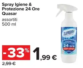Carrefour Quasar Spray Igiene & Protezione 24 Ore 500 ml offerta