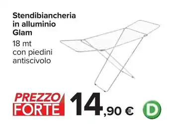 Carrefour Glam Stendibiancheria In Alluminio 18 mt offerta