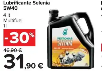 Carrefour Petronas Lubrificante Selenia 5W40 4 lt Multifuel 1 l offerta