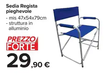 Carrefour Sedia Regista Pieghevole Mis 47x54x79 cm offerta