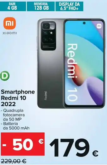 Carrefour Xiaomi Redmi 10 2022 Smartphone offerta