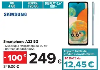 Carrefour Samsung A23 5G Smartphone offerta