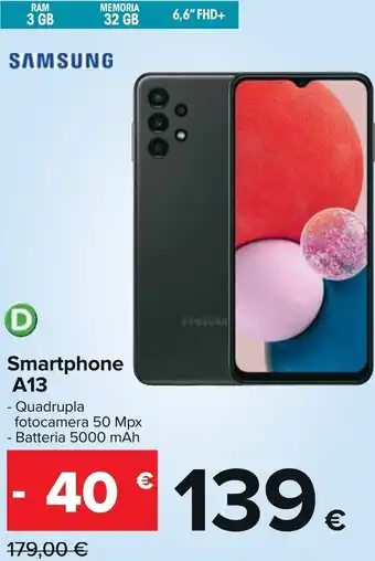 Carrefour Samsung A13 Smartphone offerta