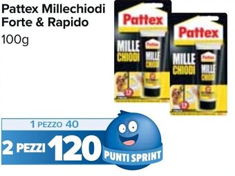 Carrefour Pattex Millechiodi Forte & Rapido 100 g offerta