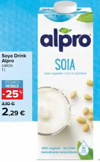 Carrefour Alpro Soya Drink 1 l offerta