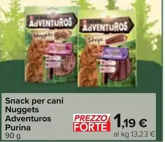 Carrefour Purina Snack Per Cani Nuggets Adventuros 90 g offerta