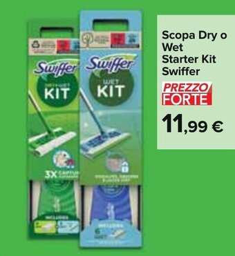 Carrefour Swiffer Scopa Dry o Wet Starter Kit offerta