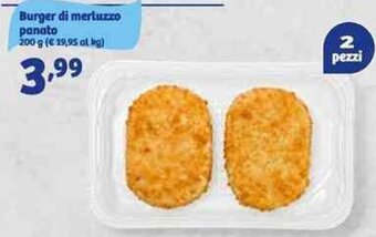 In'S Mercato Burger di Merluzzo Panato 200 g offerta