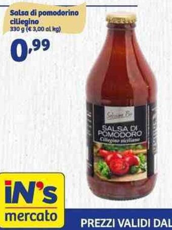 In'S Mercato Salsa di Pomodorino Ciliegino 330 g offerta