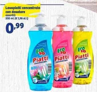 In'S Mercato Eco 10 Lavapiatti Concentrato Con Dosatore 500 ml offerta