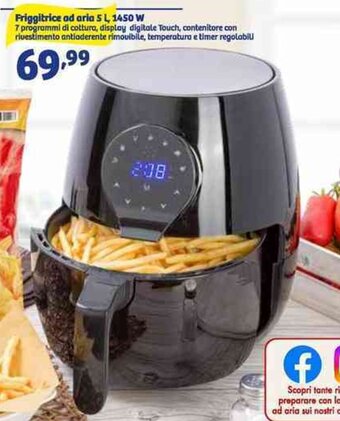 In'S Mercato Friggitrice Ad Aria 5 L 1450 W offerta