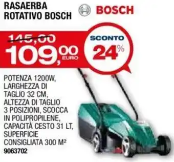 Bricofer Bosch Rasaerba Rotativo offerta