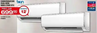 Bricofer Bion Clima Condizionatore Dual 9000+12000 BTU offerta