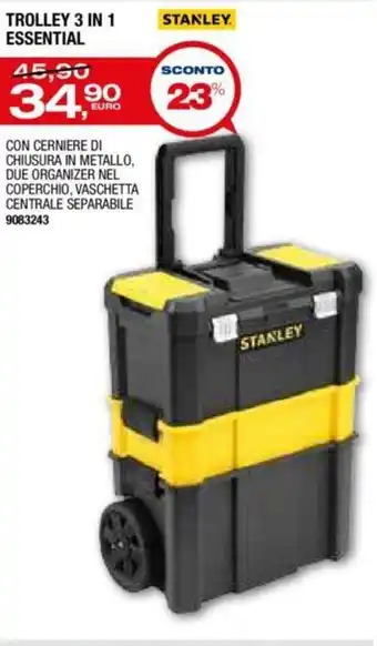 Bricofer Stanley Trolley 3 in 1 offerta