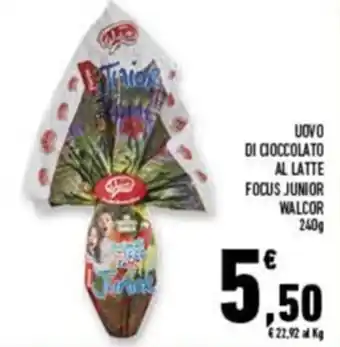Conad Superstore Walcor Focus Junior Uovo di Cioccolato 240 g offerta