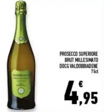 Conad Superstore Valdobbiadene Prosecco Superiore Brut Millesimato DOCG 75 cl offerta