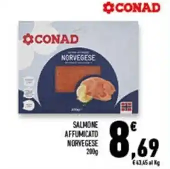 Conad Superstore Conad Norvegese Salmone Affumicato 200 g offerta