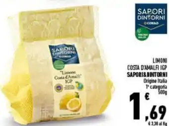 Conad Superstore Sapori&Dintorni Limoni Costa D'Amalfi IGP 500 g offerta