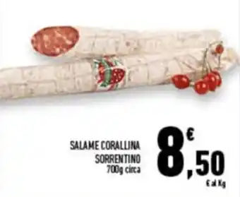 Salame Corallina Sorrentino 700 g circa