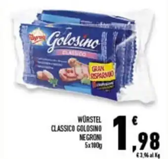 Conad Superstore Negroni Würstel Classico Golosino 5x100g offerta