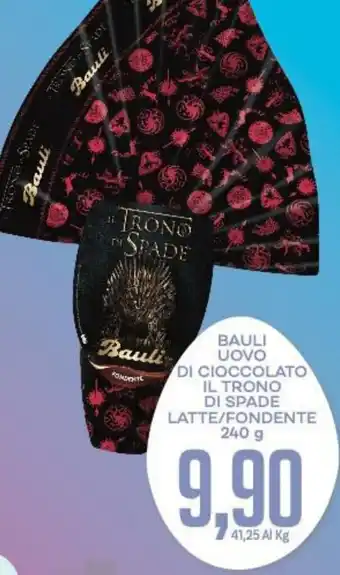 Supermercati Piccolo Bauli Uovo di Cioccolato Il Trono di Spade Latte/Fondente 240 g offerta