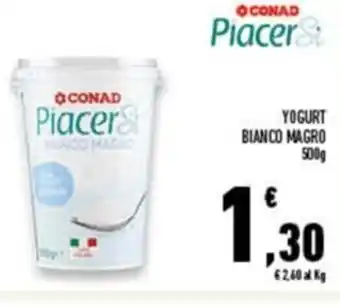 Conad Superstore Conad Yogurt Bianco Magro 500 g offerta