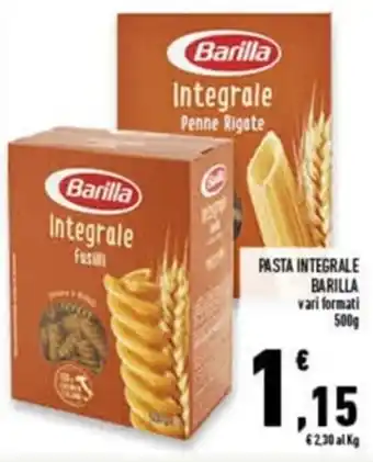 Conad Superstore Barilla Pasta Integrale vari formati 500 g offerta