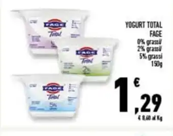 Conad Superstore Fage Yogurt Total 150 g offerta