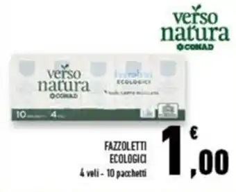 Conad Superstore Fazzoletti ecologici 10 pacchetti offerta