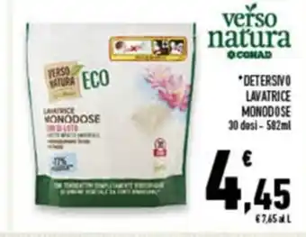 Conad Superstore verso Natura Detersivo Lavatrice Monodose 582 ml offerta