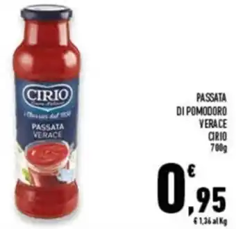 Conad Superstore Cirio Passata Di Pomodoro Verace 700 g offerta