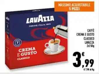 Conad Superstore Lavazza Caffè Crema e Gusto Classico 2 x 250 gr offerta