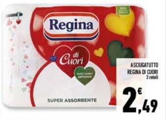 Conad Superstore Asciugatutto Regina di Cuori 3 rotoli offerta