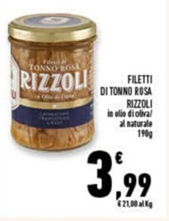 Conad Superstore Rizzoli Filetti di Tonno Rosa 190 g offerta