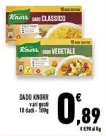 Conad Superstore Knorr Dado vari gusti 10 dadi 100 g offerta