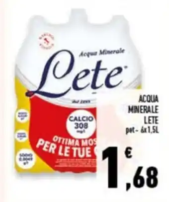 Conad Superstore Lete Acqua Minerale 6 x 1,5 l offerta