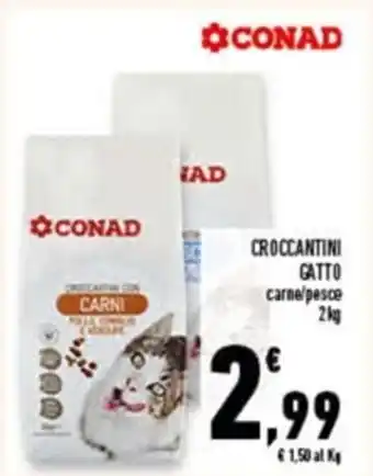 Conad Superstore Gatto Croccantini carne/pesce 2 kg offerta